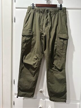 Original Use Olive Green Cargo Pants with Drawstring Waist M